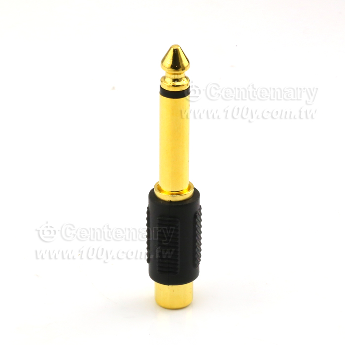 6.3Mono  Plug-RCA Adaptor (Gold-Plated) - 115214 Product Image