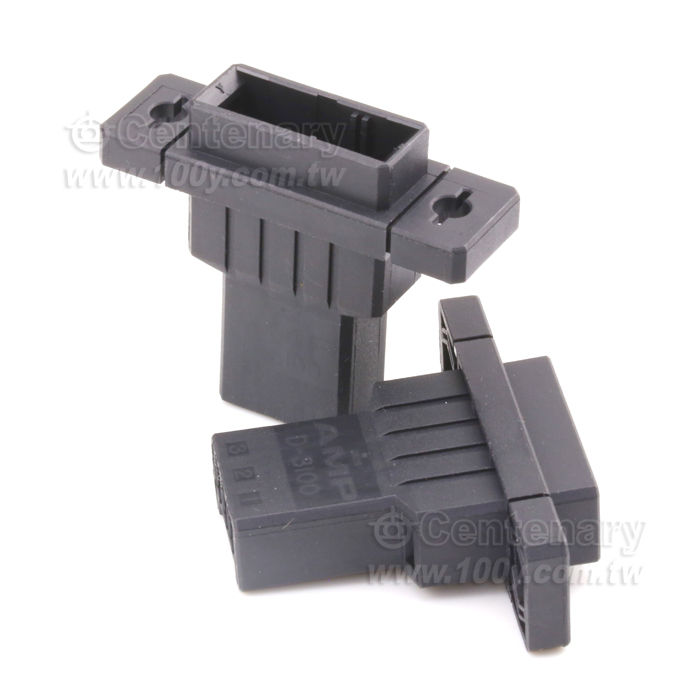 TE 3 Position Rectangular Housing Connector Plug Black 0.150" (3.81mm) - 114462 Product Image