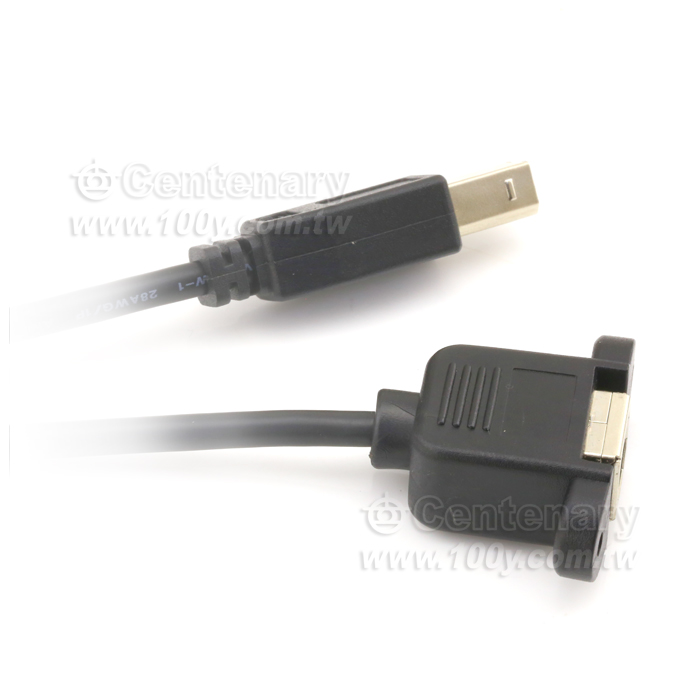 USB2.0 B公/B母 帶耳朵螺絲孔延長線 1.5M - 143282 產品圖片