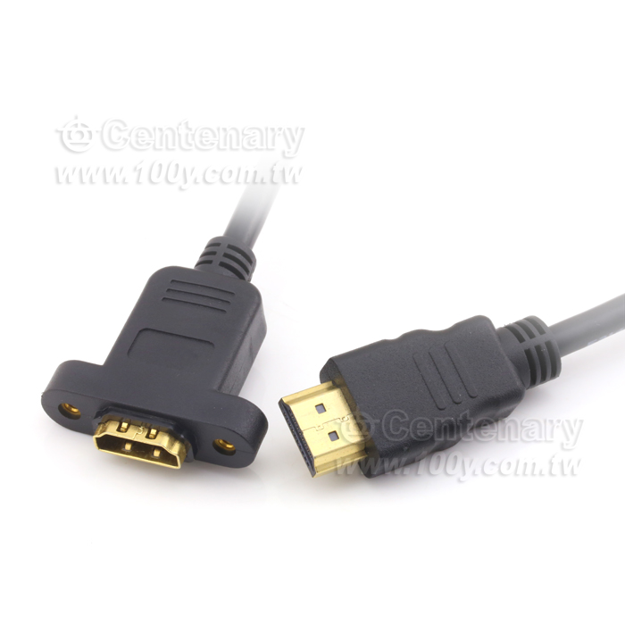 HDMI 公對母 1.4版 帶耳朵螺絲孔可固定延長線 3M - 143281 產品圖片