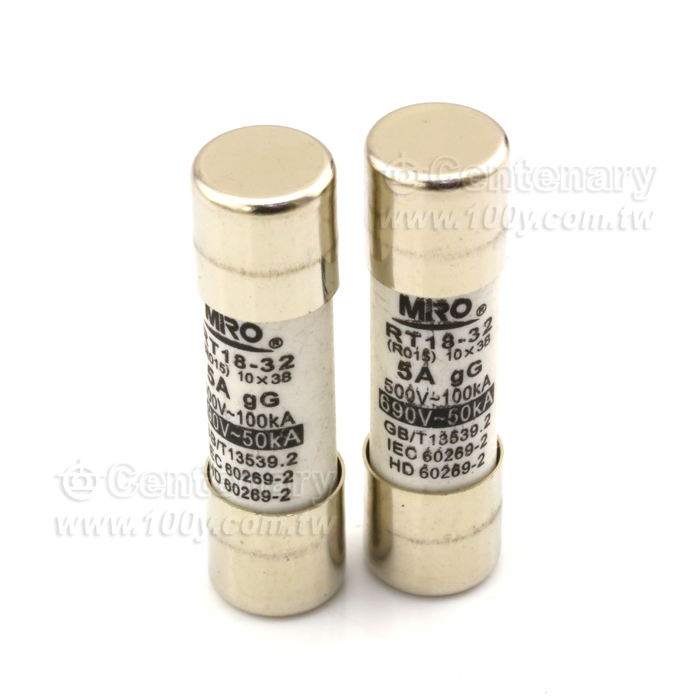 10*38 慢熔  gG 陶瓷保險絲  2A/500V - 64423 產品圖片