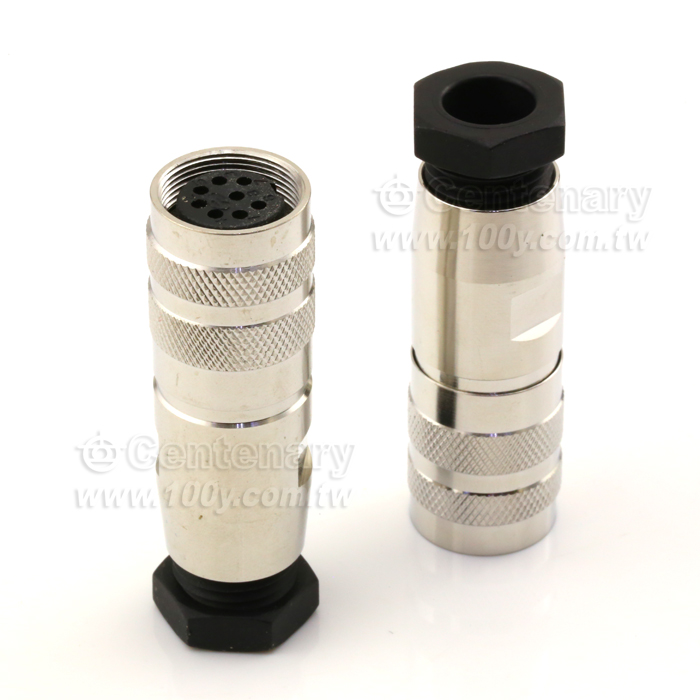 Straight 8P Female Head M16 Sensor Waterproof Connector - 116931 Product Image