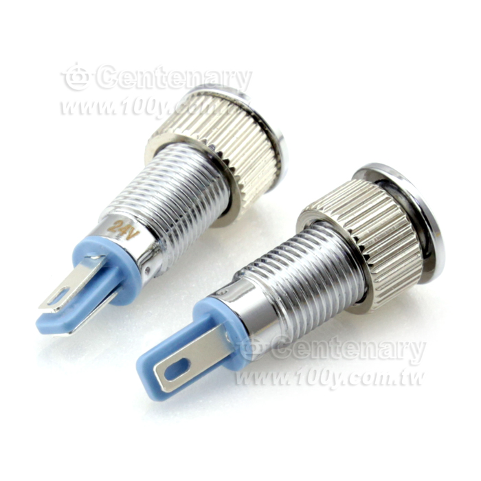 Φ8mm 金屬信號燈 12V 藍色 - 117362 產品圖片