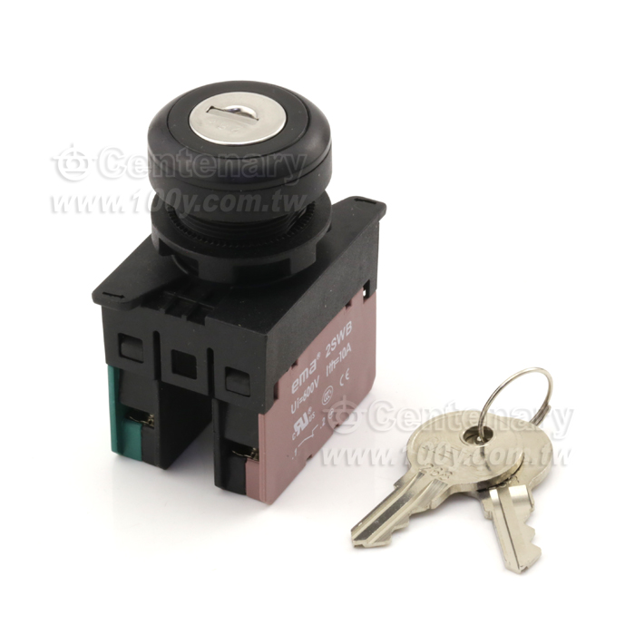 Keylock Switch-3 positions,left&right maintained 90°(two inlets) - 52226 Product Image