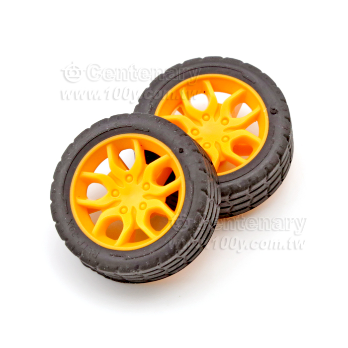 橡膠車輪 黃色 - 117668 產品圖片