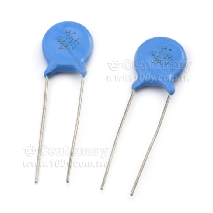 高壓陶瓷電容 2200pF/2KV ±10% - 46948 產品圖片