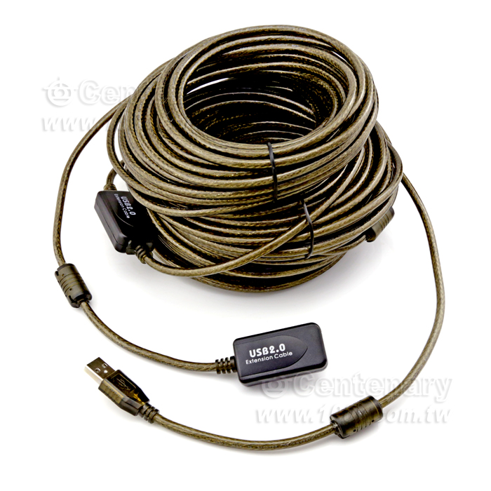 USB2.0 帶磁環信號放大延長線 30M - 117726 產品圖片