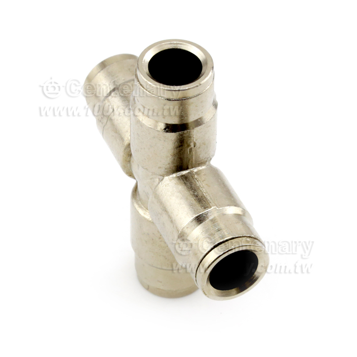 快插式四通接頭-9.52mm-黃銅鍍鎳 - 117807 產品圖片