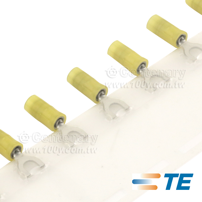 Yellow 6 Stud Spade Terminal Connector Crimp 24-26 AWG - 118162 Product Image