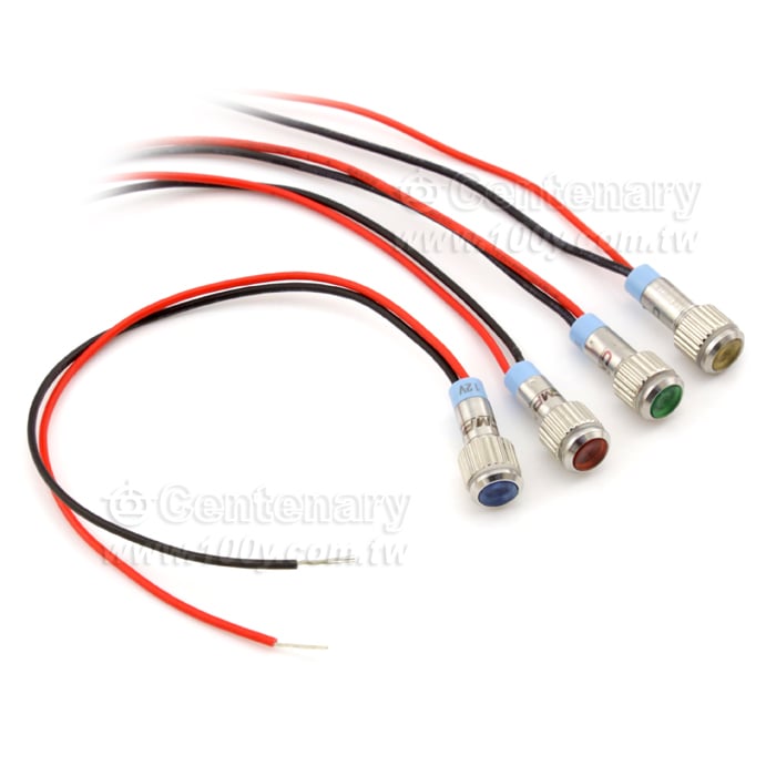 Φ6mm 金屬信號燈  12VDC 藍色 - 118167 產品圖片