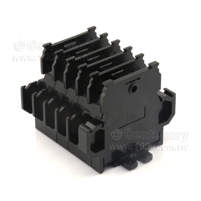 DIN Rail Mount Terminal End Bracket-Double Deck 10A - 53836 Product Image