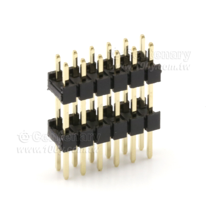 P:2.54mm Double Row Straight  Pin Header - 120159 Product Image