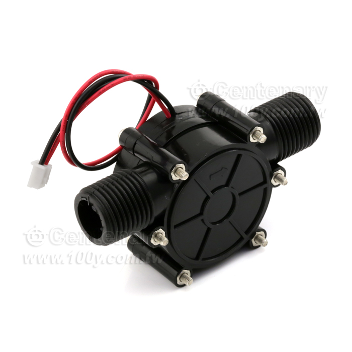 12V直流 微型水力發電機  管道式 黑色 - 120059 產品圖片