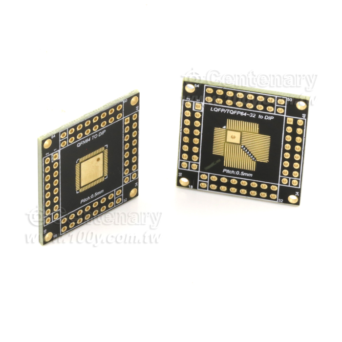 QFN64轉DIP 0.5mm轉換板沉金 - 122143 產品圖片