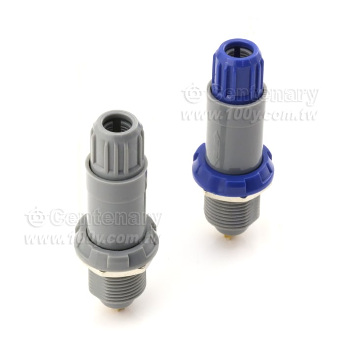 圓形推拉自鎖塑料連接器 2P 黑 - 121459 產品圖片