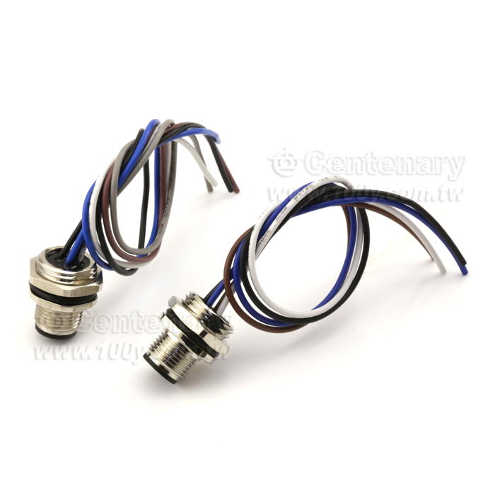 M12-4P法蘭公座  (出線口:PG9*1.5) 線長20CM - 122094 產品圖片