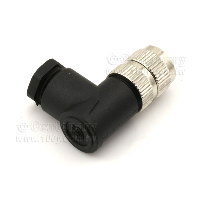 4P Female M8 Angled Sensor Waterproof Connector - 122007 Product Image