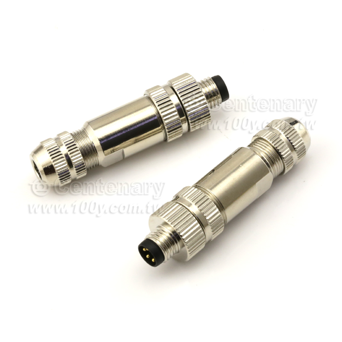 M8 Male Cable Connector, Shieldable, Screw Termination - 121996 Product Image