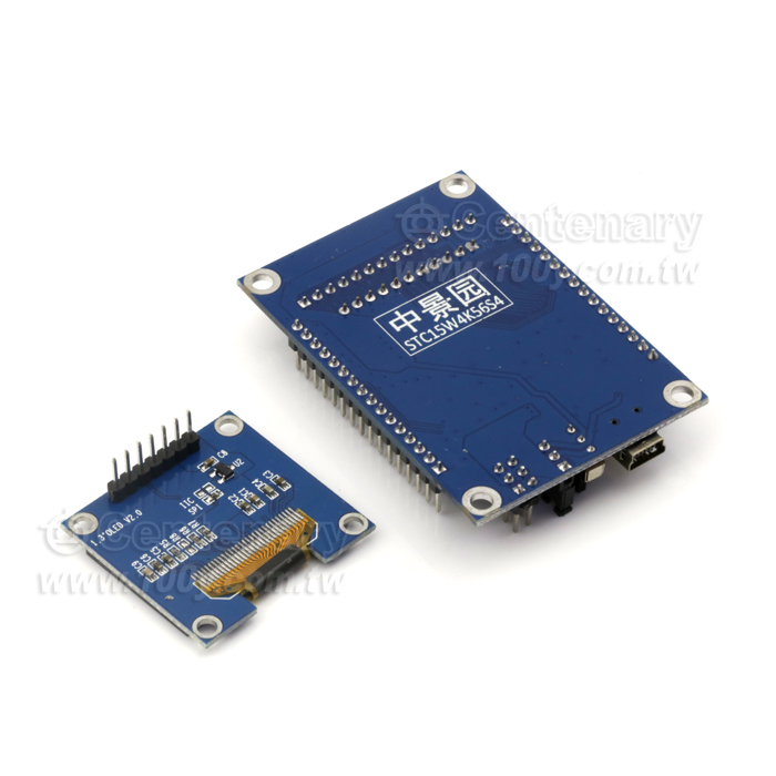 STC15W4K56S4核心板+1.3寸OLED顯示屏 - 123933 產品圖片