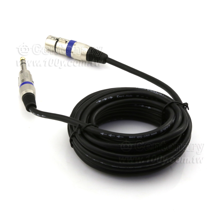 6.5 turn kanon 6.35 turn cannon three core TRS balanced audio line - 123668 Product Image