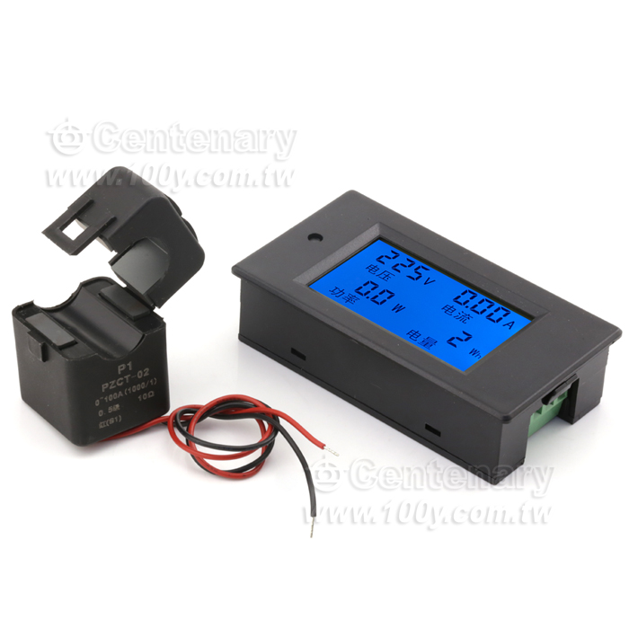 電流/0-100A 電壓80-260V 交流多功能表頭 +開合式CT電流+電壓+功率+電量表） - 123725 產品圖片