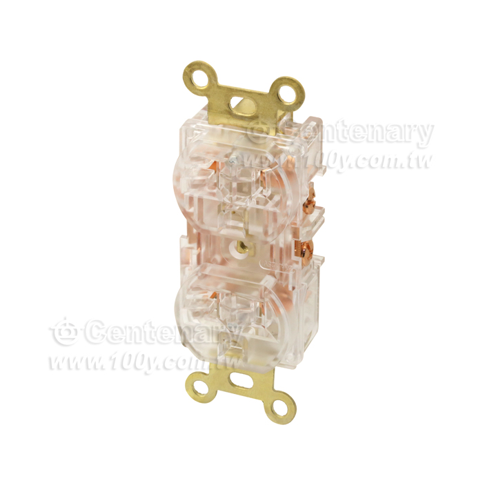 KING-SNAKE_插座 20A/125V 透明色 (材質: 黃銅鍍紫銅) - 124646 產品圖片