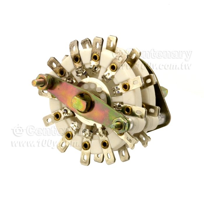 KCZ二層波段開關 2刀11檔 炳徑：6mm安裝孔：10mm - 124606 產品圖片