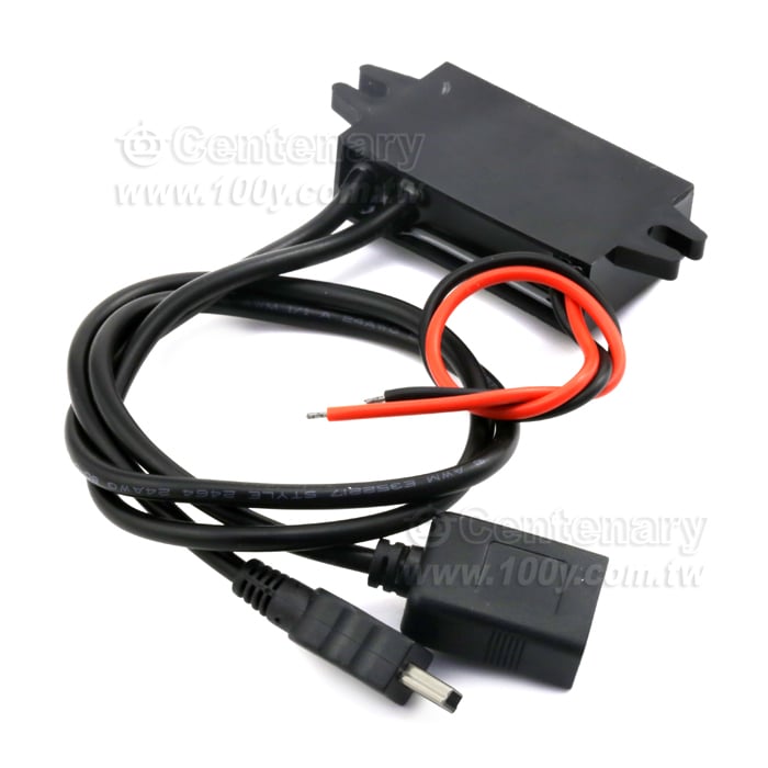 DC-DC降壓模塊 12V轉5V/3A帶USB 黑塑膠殼 MICRO接口 - 125640 產品圖片