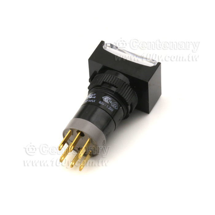 Φ16mm 按鈕開關 白色蓋不含燈 - 126857 產品圖片