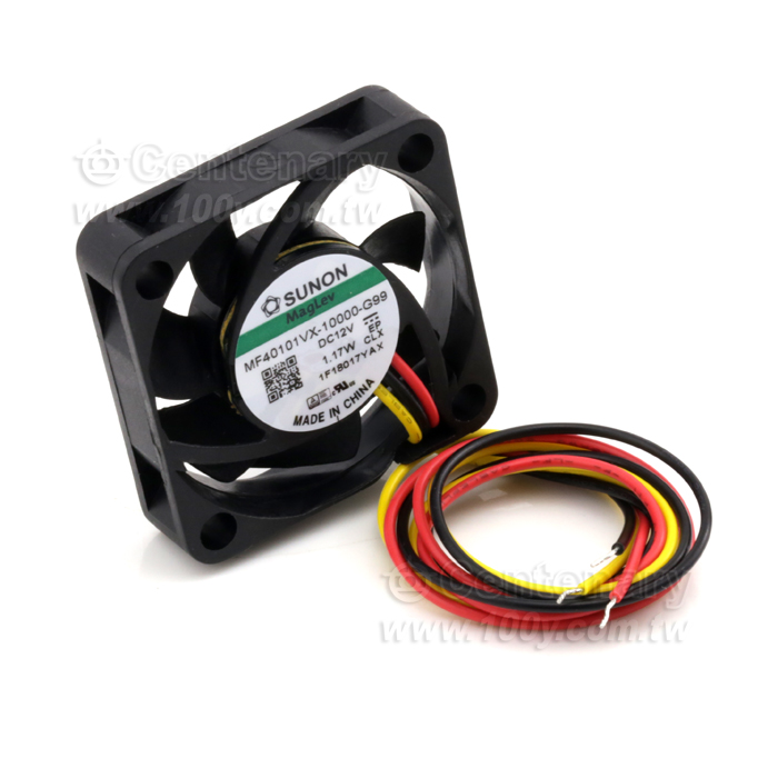 帶線式風扇 DC12V 87mA/Max 101mA 40*40*10mm - 119526 產品圖片