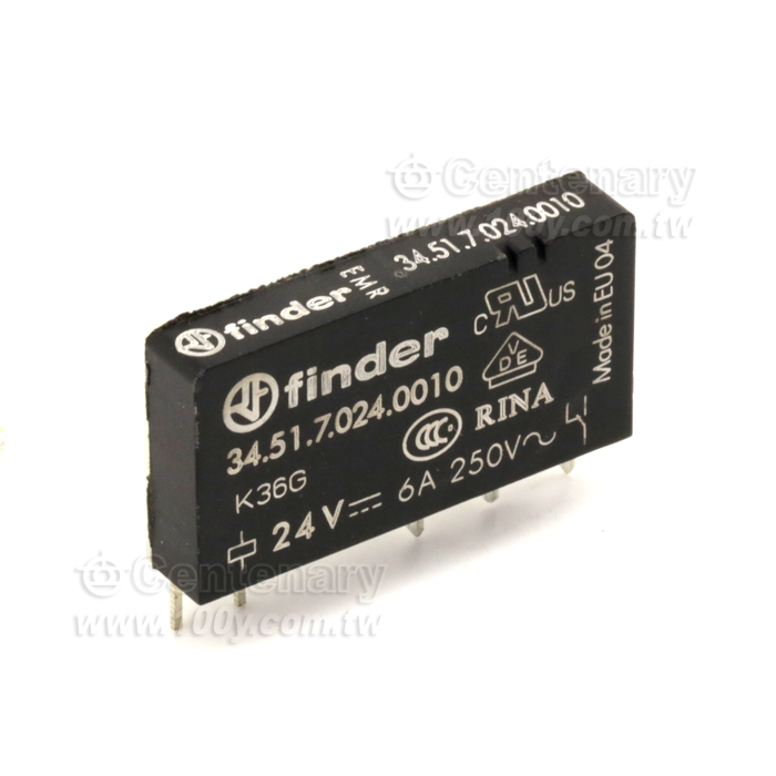 PCB繼電器 SPDT, 24VDC/6A - 40418 產品圖片