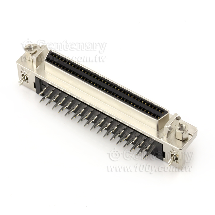 HD-SCSI  孔式母座 68P 90度腳 - 113946 產品圖片