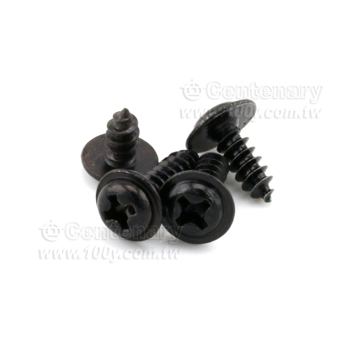 圓頭尖尾⊕字黑鋅螺絲 M3*10mm - 120837 產品圖片