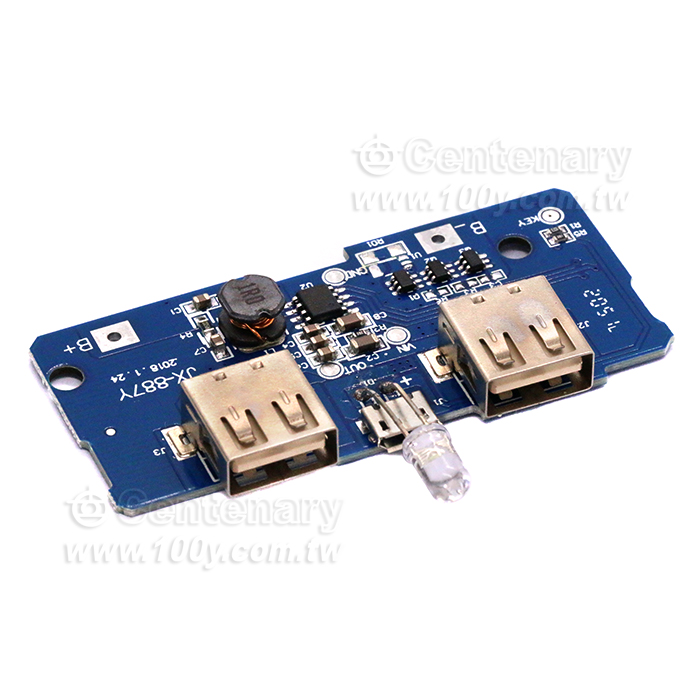 18650電池 3.7V轉5V/2A 升壓模塊 DIY 充電寶/電路板 - 128600 產品圖片