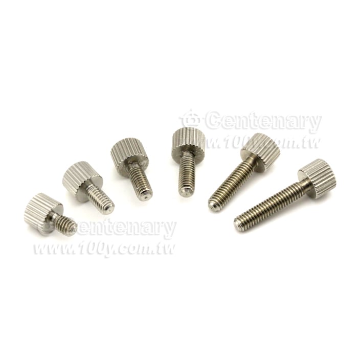 304圓形單頭滾花手擰螺絲M2.5*6MM - 138055 產品圖片