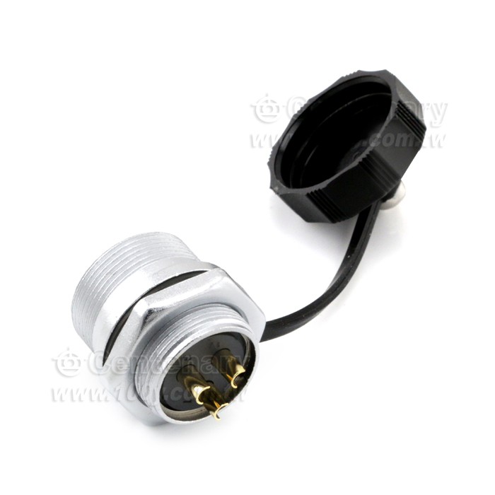 Round Flange Panel Receptacle - 122591 Product Image