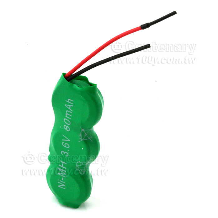 可充電鎳氫電池 3.6V/80mAh Ni-MH 帶線 - 126902 產品圖片