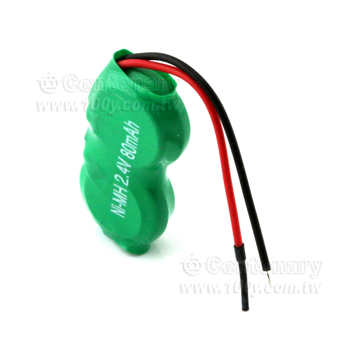 鎳氫扣式充電電池 2.4V/80mAh 帶線 - 126904 產品圖片