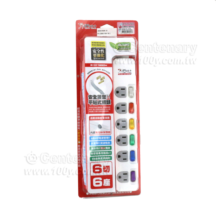 3P*6 AC Power Strip - 129391 Product Image