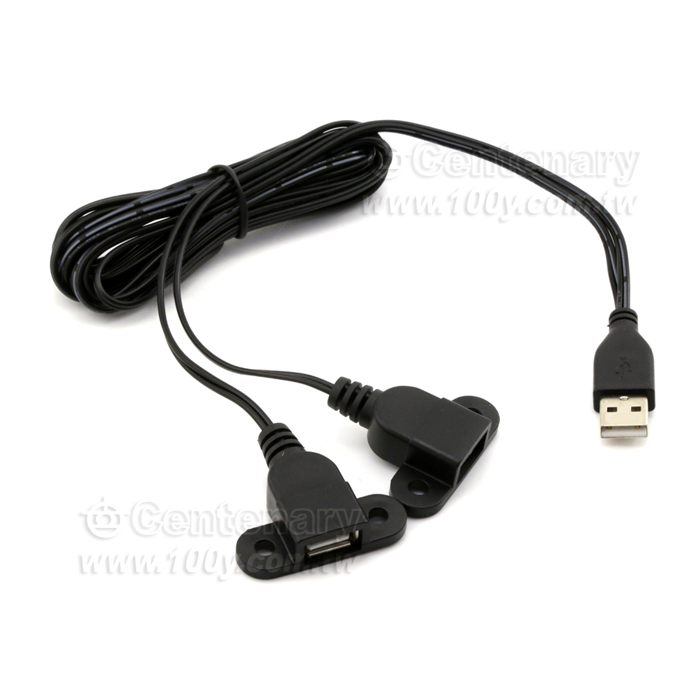 一分二公轉兩母延長充電線1.5m - 130158 產品圖片
