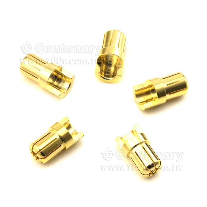AMASS 6.5mm銅鍍7u厚金 香蕉公插頭 大電流 - 130374 產品圖片