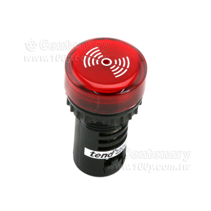22mm 蜂鳴指示燈 紅色 LED220V - 131520 產品圖片