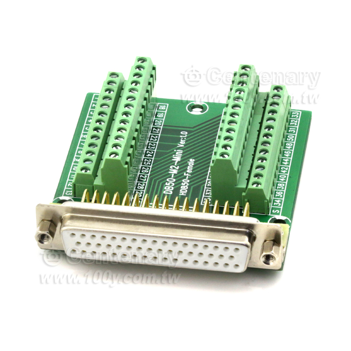 DB50  Female Forward to Terminal block - 131365 Product Image