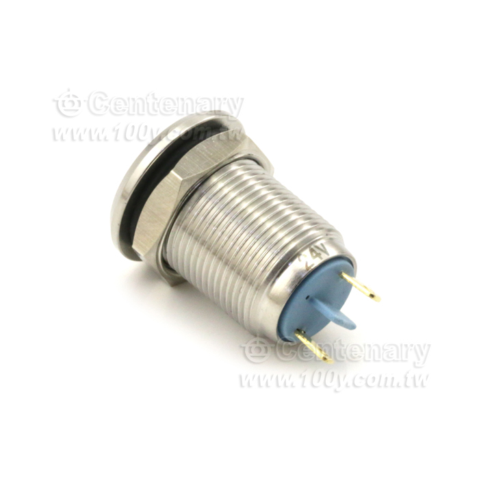 Φ12mm 金屬信號燈 24V 黃色 - 131646 產品圖片
