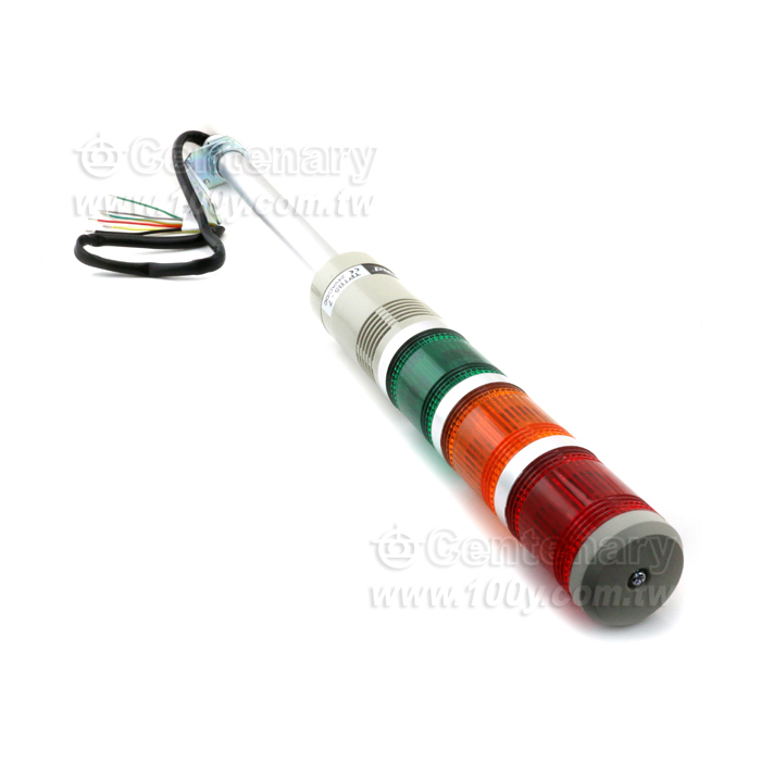 φ50 桿式三層蜂鳴警示燈 LED24V - 132521 產品圖片