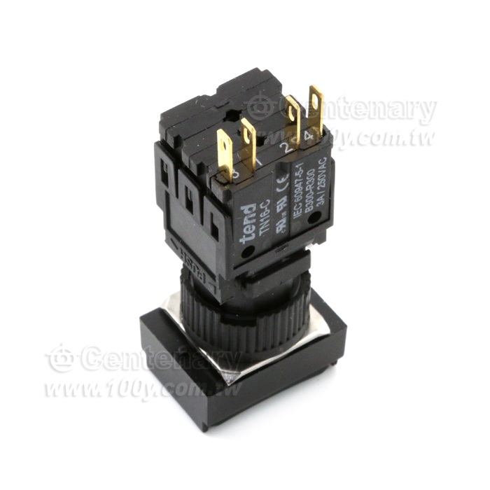 16mm 長形復歸按鈕開關 1a1b 綠色 - 132514 產品圖片