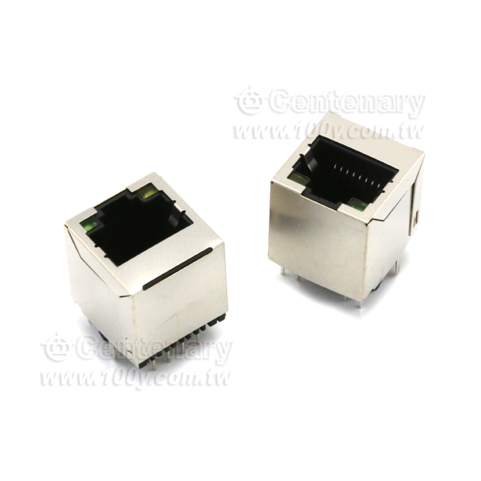 RJ45 8P8C 1Port  180° (左綠/右黃) - 135323 產品圖片