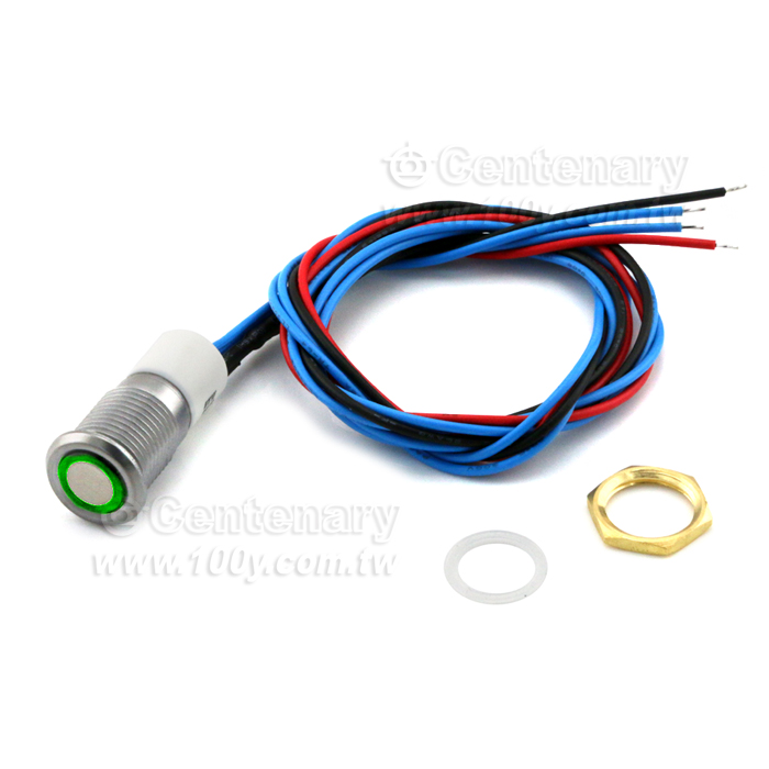 Φ12mm不銹鋼 LED: 綠色 - 134358 產品圖片