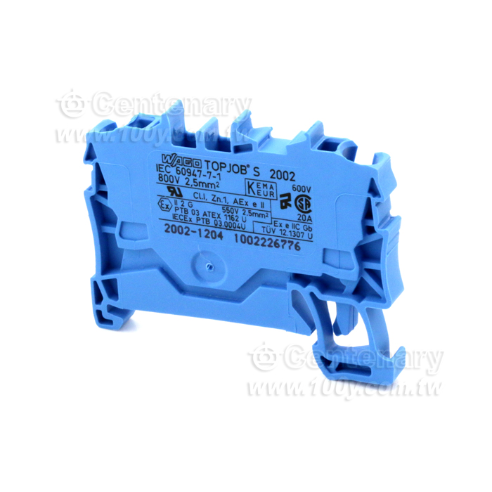 2-Conductor Through Terminal Block-35mm DIN Rail - 134901 Product Image