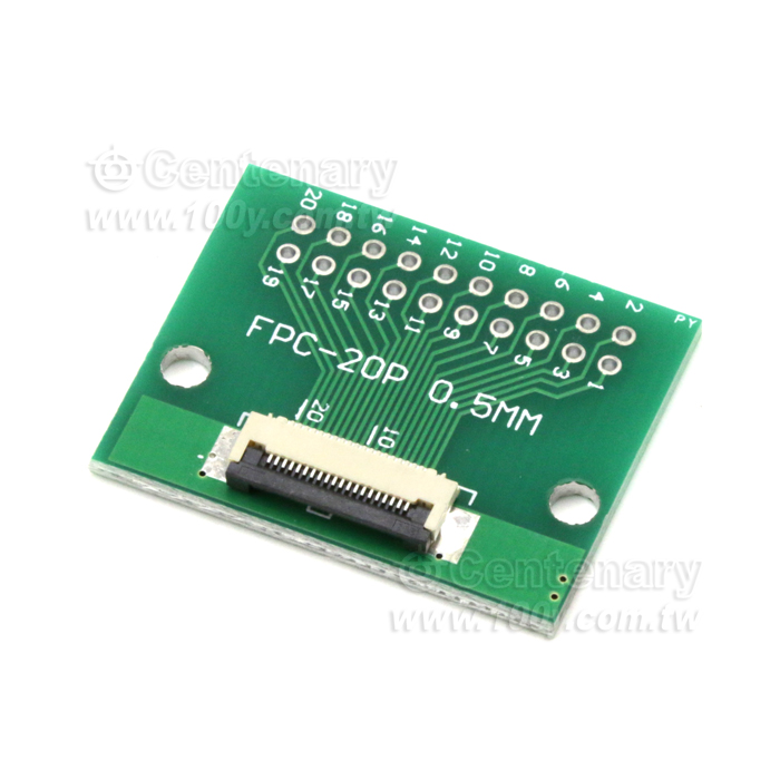 FPC單面轉接板 0.5轉2.54 已焊接好0.5間距座 - 136078 產品圖片